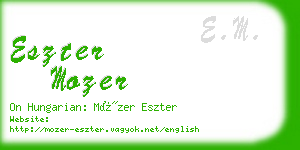 eszter mozer business card